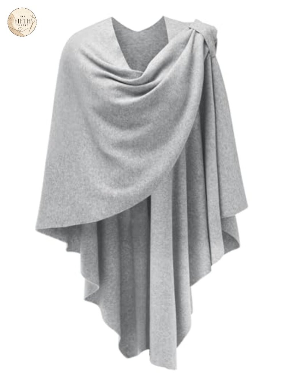 Womens Soft Knit Crossover Front Poncho Shawl Wrap Formal Wedding Gift
